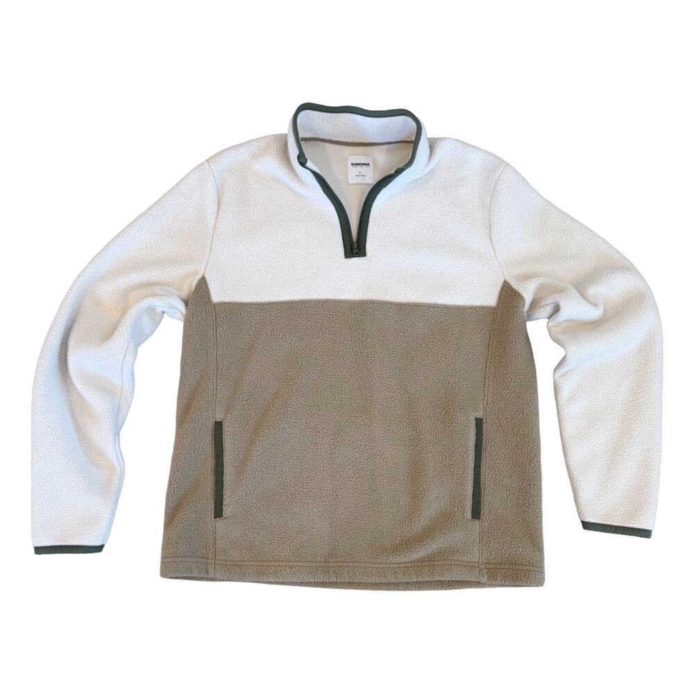 Khaki Sonoma Quarter Zip Pullover